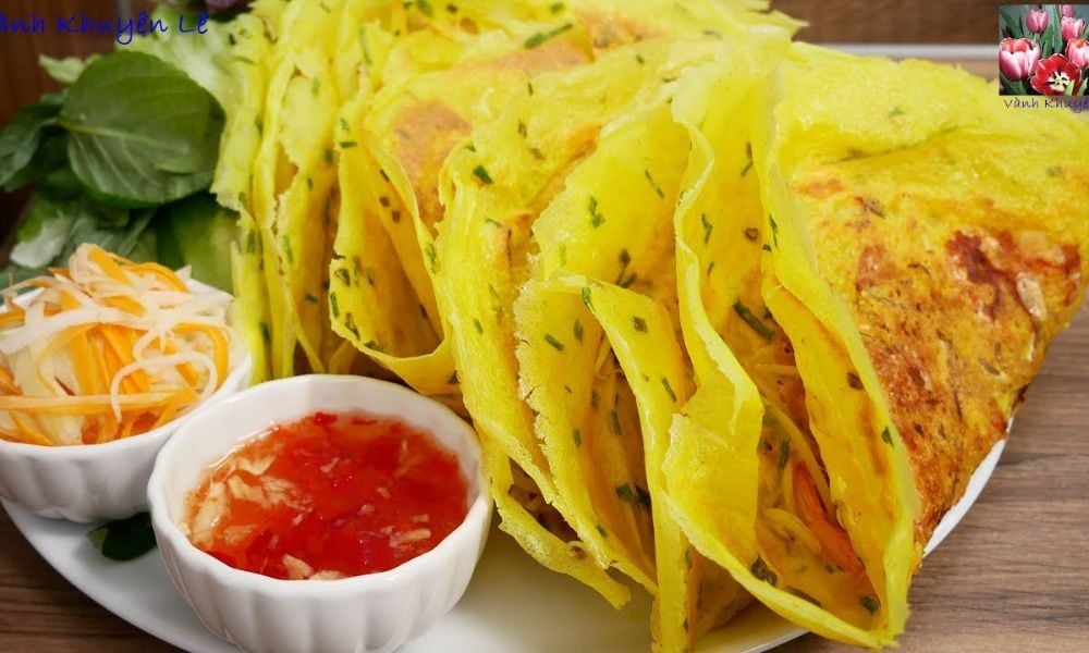Cách làm bánh xèo miền Bắc vỏ dày giòn rụm, thơm ngon