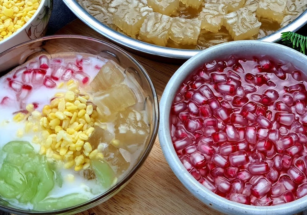 Cách làm chè sương sa hạt lựu thơm mát chuẩn vị tại nhà