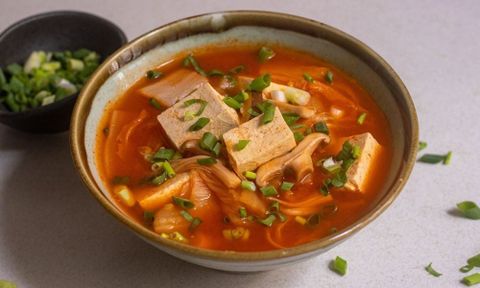 Cách nấu canh kim chi đậu phụ chay ngon chuẩn vị Hàn
