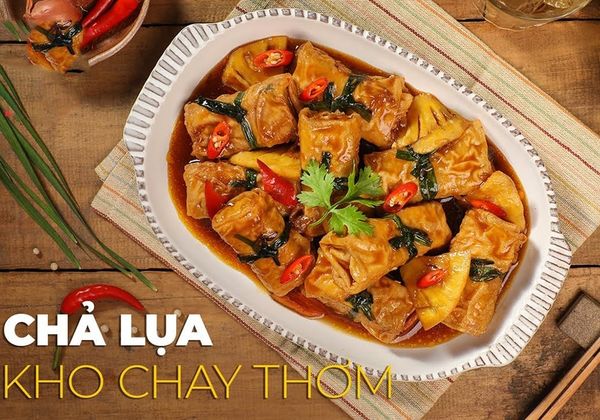 Cách làm chả lụa chay kho đậm đà, ăn kèm cơm nóng