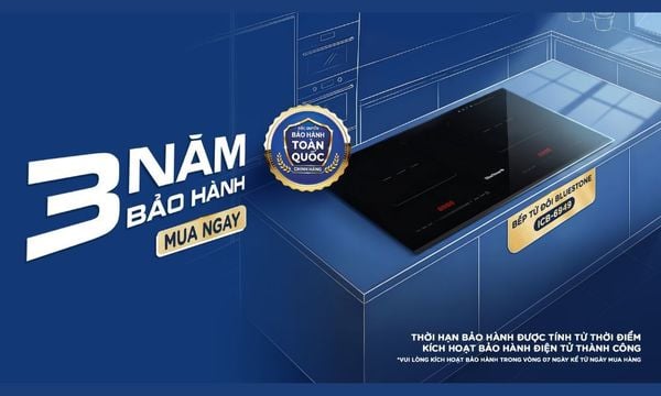 An tâm chất lượng: BlueStone nâng cấp bảo hành bếp từ âm lên đến 3 năm