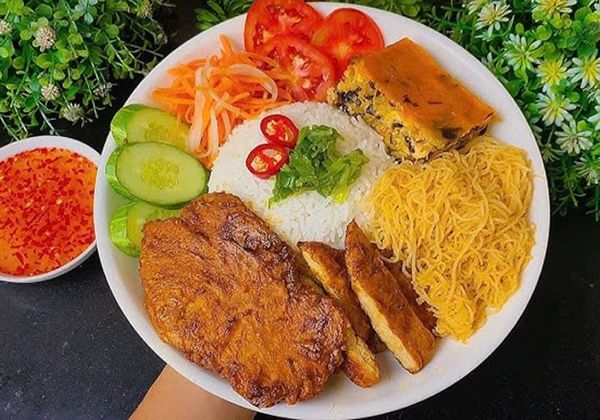 Cách làm cơm tấm sườn bì chả chay ngon chuẩn vị Sài Gòn