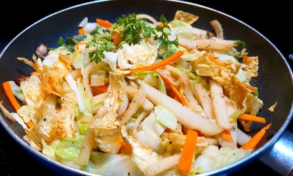 Cách làm củ sắn xào chay giòn giòn, thanh nhẹ dễ ăn
