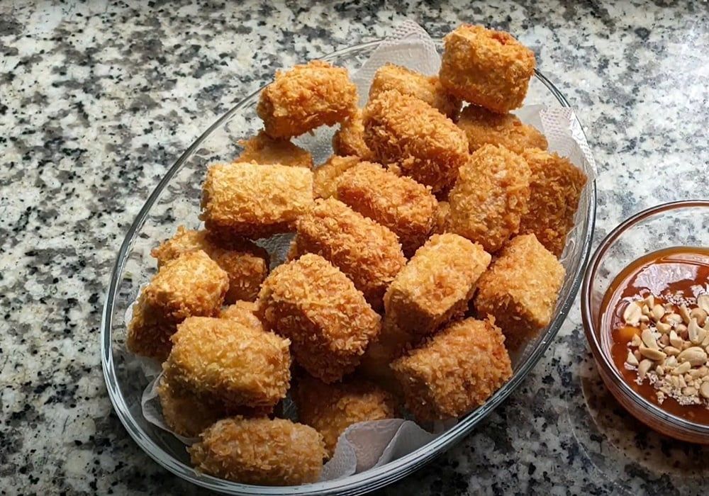 Hướng dẫn làm đậu hũ chiên xù chay vàng giòn, hấp dẫn