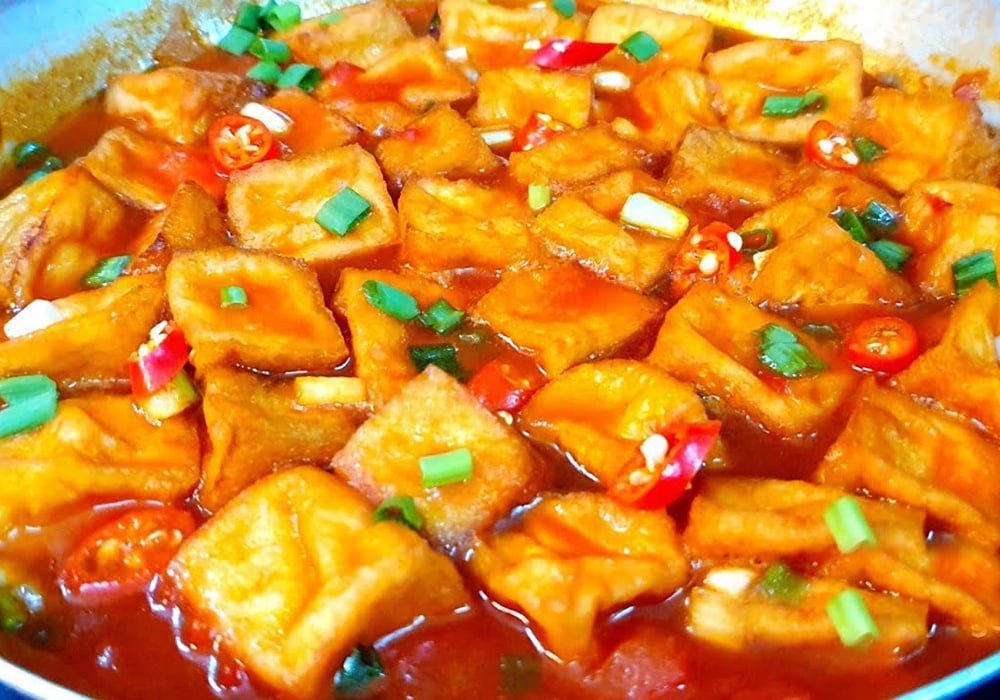 Cách làm đậu hũ sốt cà chua chay ngon đậm đà cho bữa cơm nhà