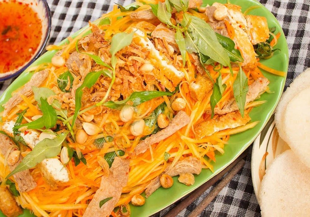 Cách làm gỏi đu đủ chay giòn tươi vị chua ngọt lạ miệng