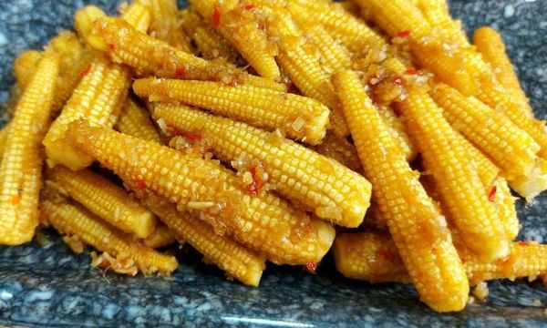 Hướng dẫn làm ngô bao tử xào chay giòn ngọt, bắt mắt