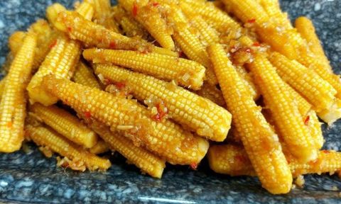 Hướng dẫn làm ngô bao tử xào chay giòn ngọt, bắt mắt