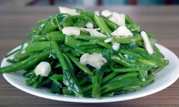 Cách làm rau muống xào chao béo nhẹ, thơm nồng vị đậu chao