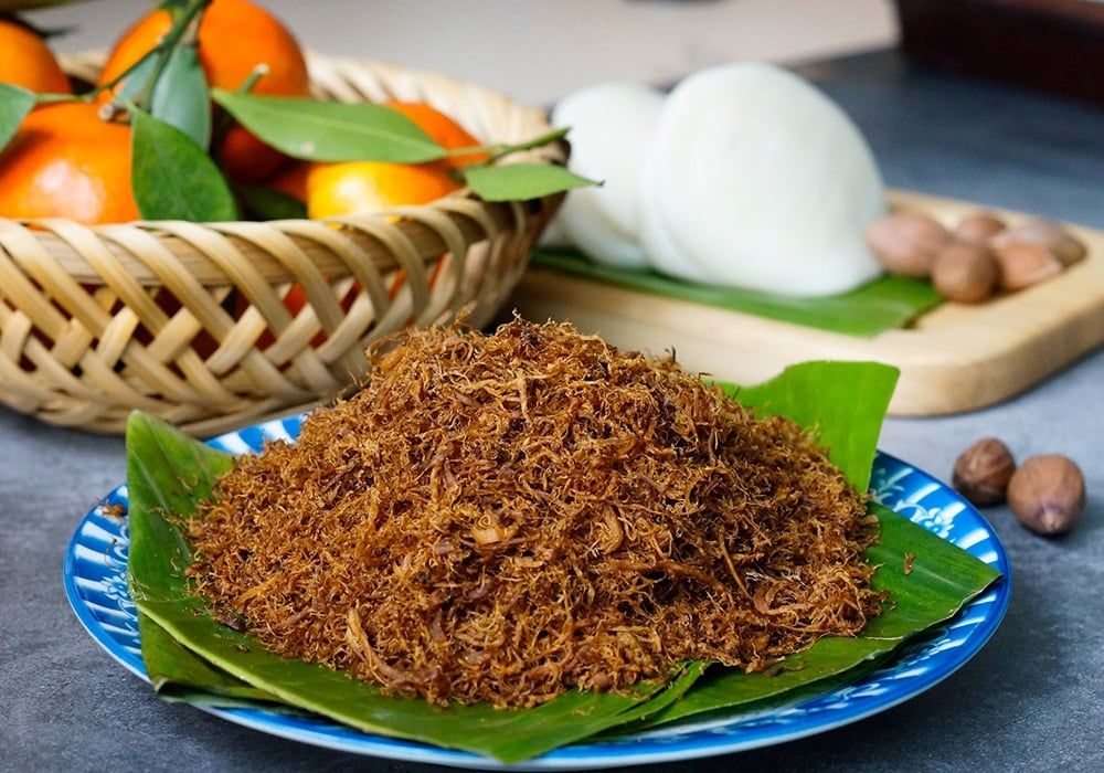 Cách làm ruốc nấm chay tơi bông thơm ngon cho bữa ăn thanh tịnh