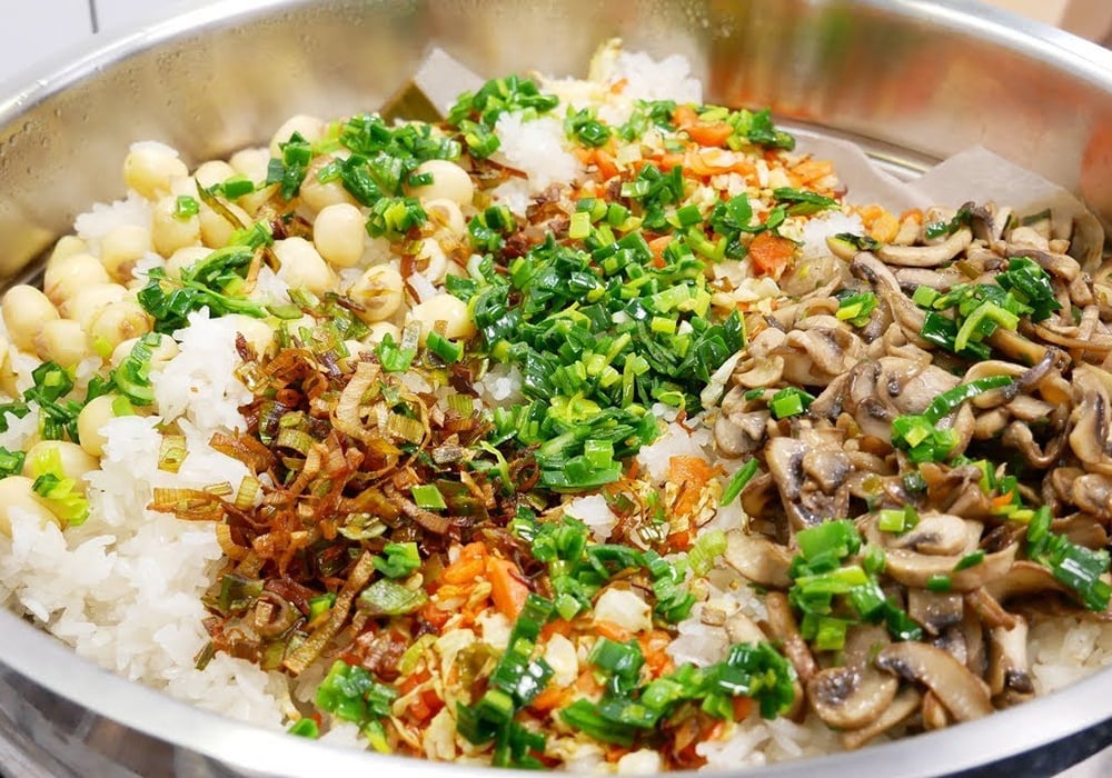 Cách nấu xôi mặn chay dẻo thơm, hấp dẫn cho bữa sáng