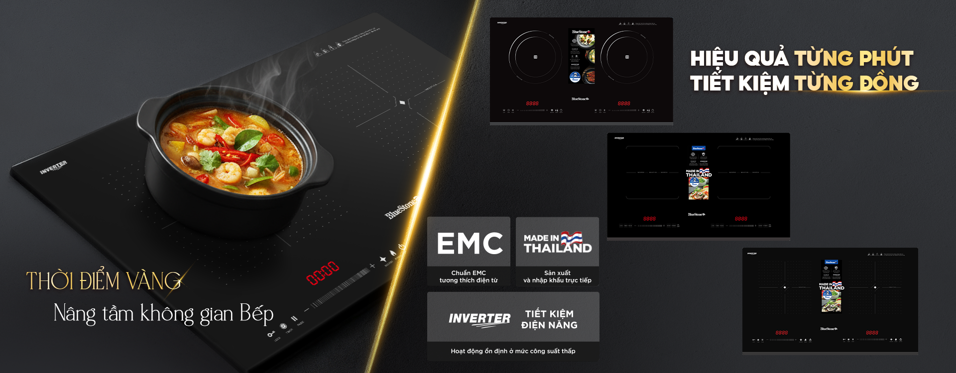 Bộ 3 bếp từ đôi mới