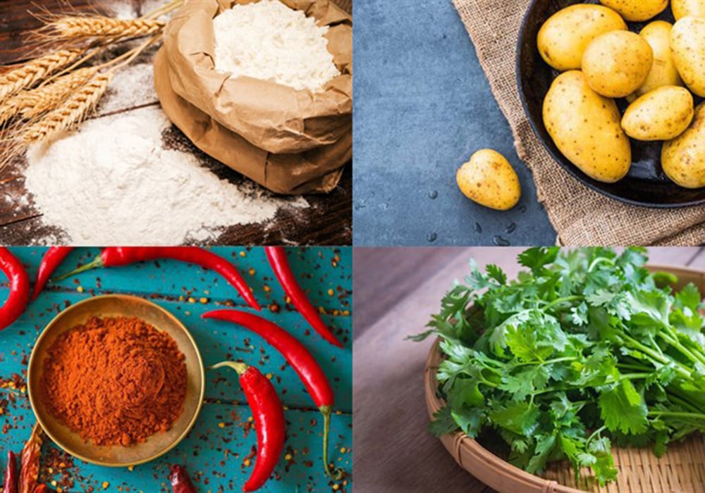 Nguyên liệu làm bánh khoai tây chiên phồng