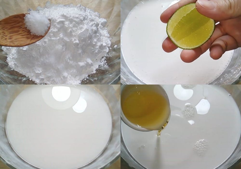 Pha bột bánh bèo