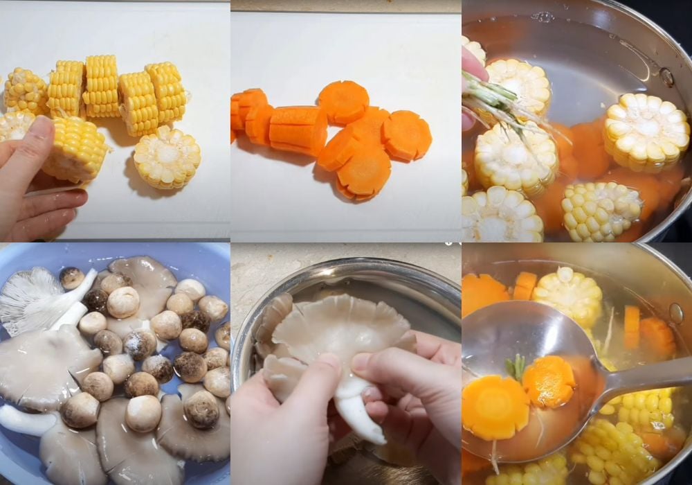 Sơ chế và nấu nước dùng chay