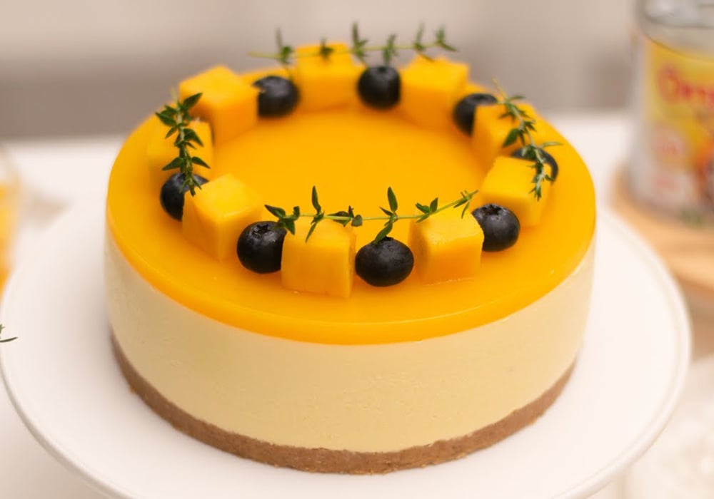 Bánh cheesecake xoài