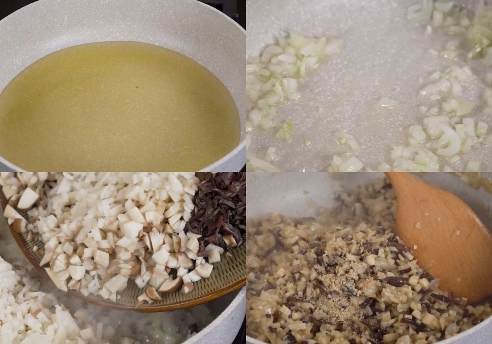Xào nhân bánh cuốn