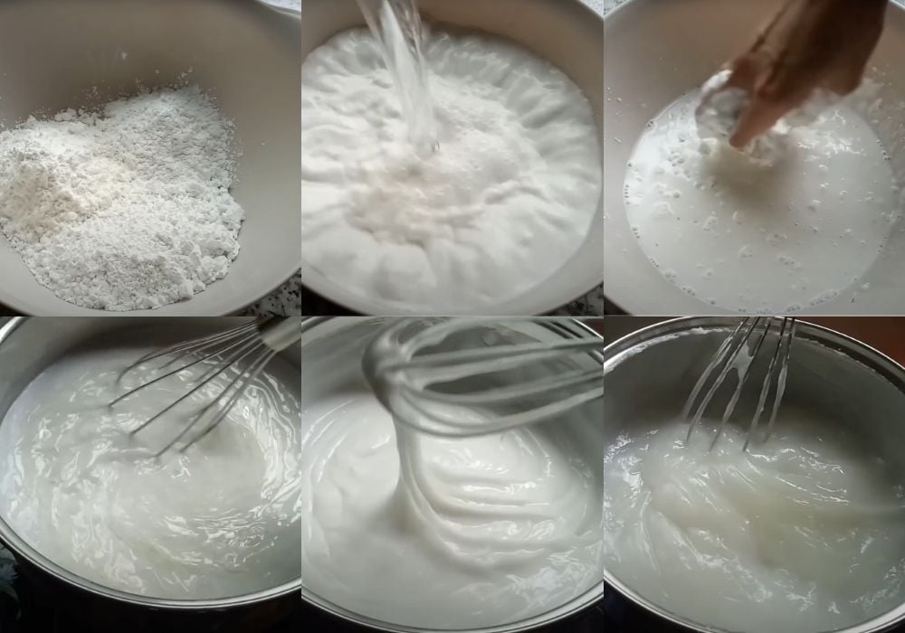 Pha và nấu bột bánh đúc