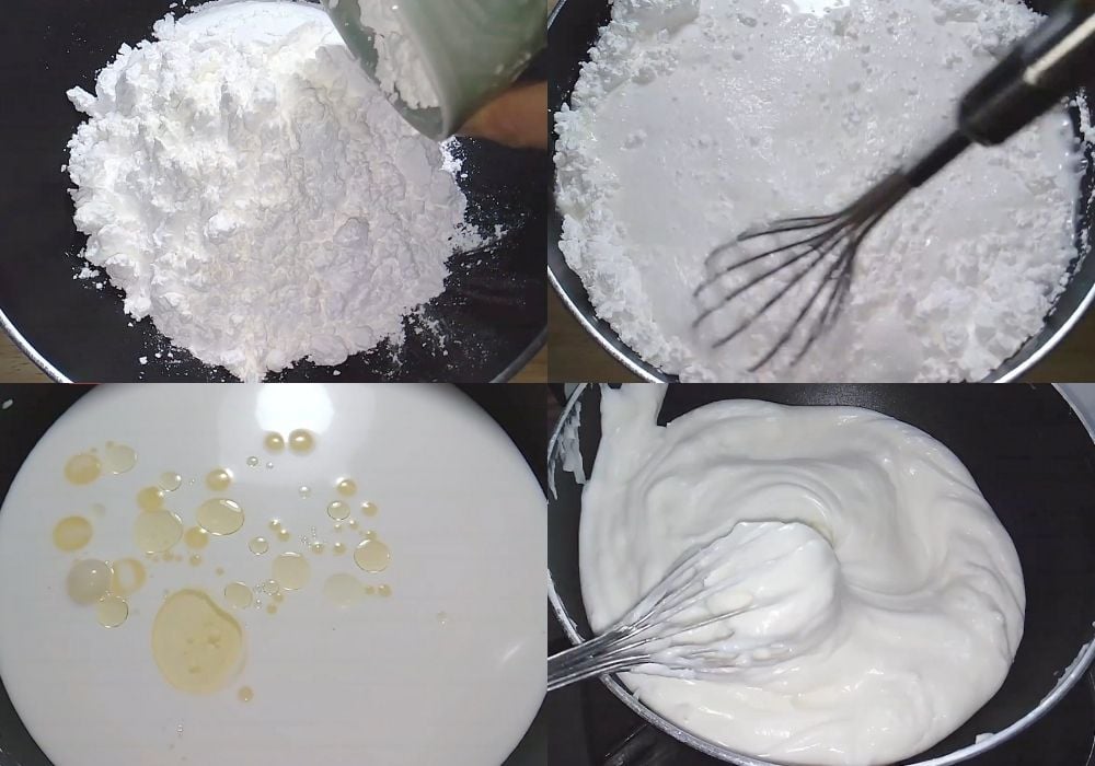 Nấu bột vỏ bánh