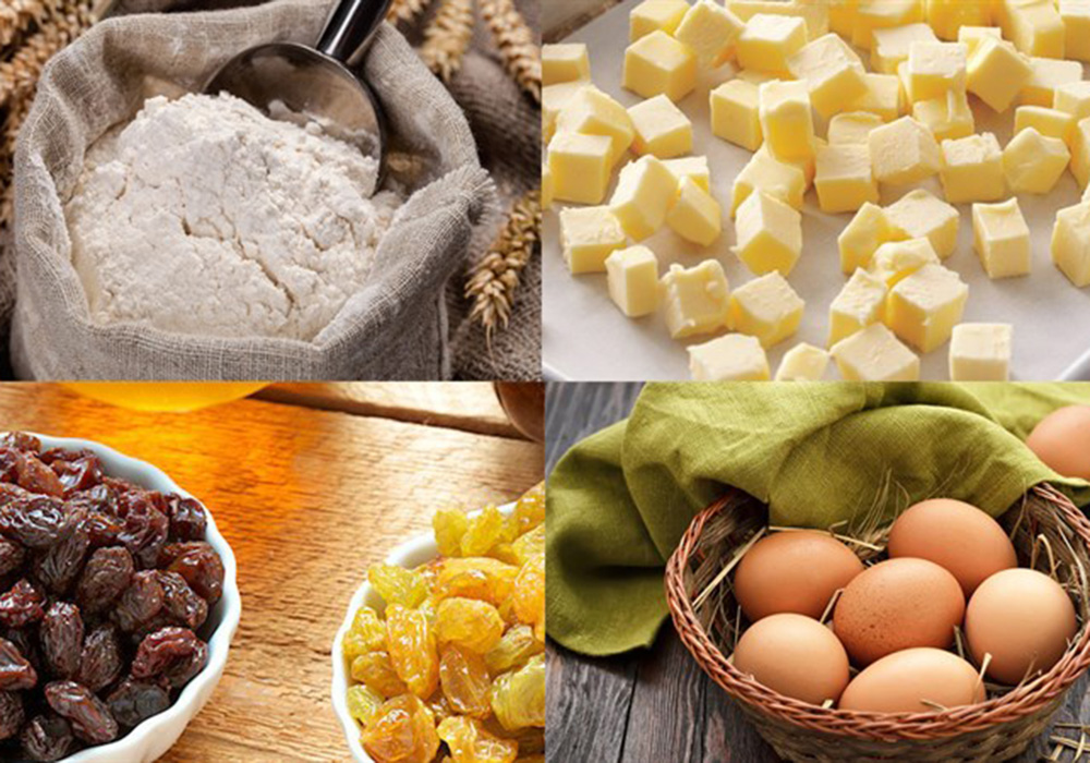 Nguyên liệu làm bánh mì sandwich nho khô