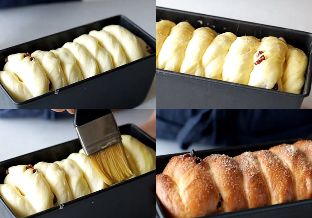 Các bước làm bánh mì sandwich nho khô