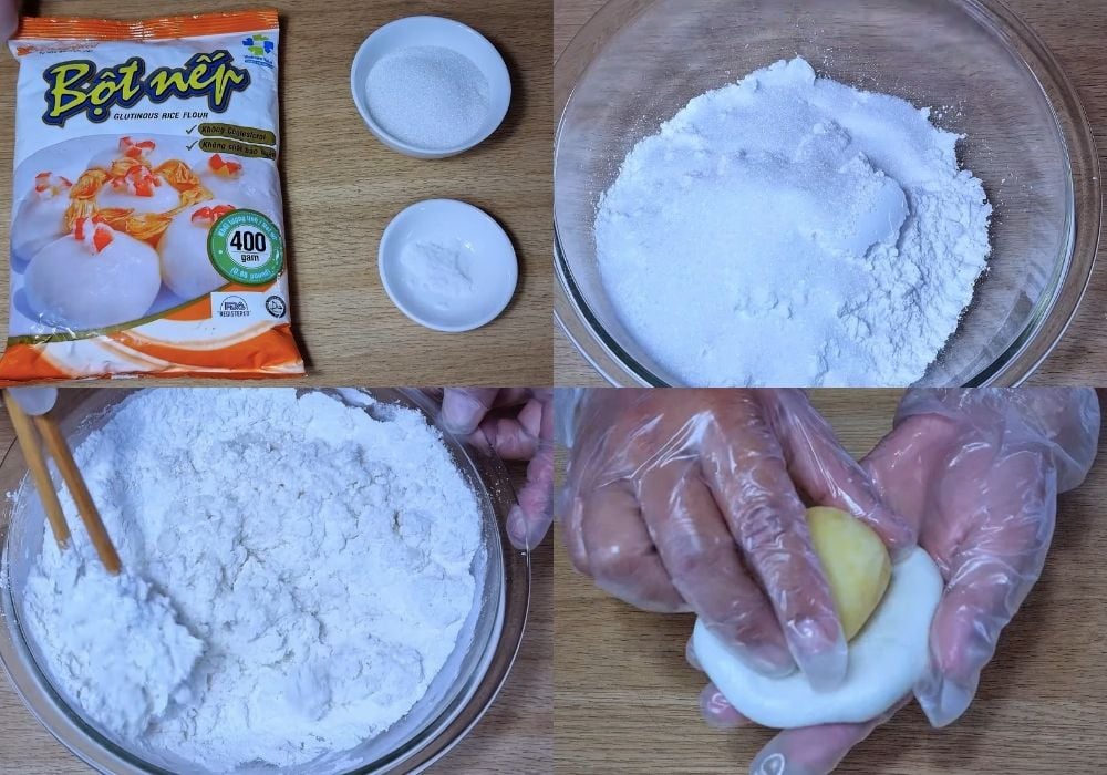 Làm vỏ bánh và nặn bánh