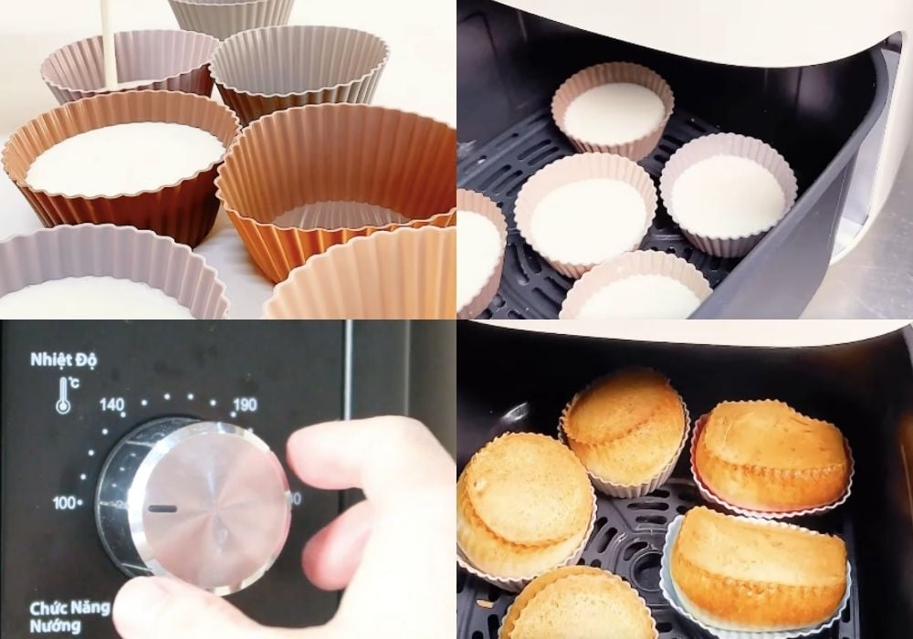 Nướng bánh bằng nồi chiên không dầu