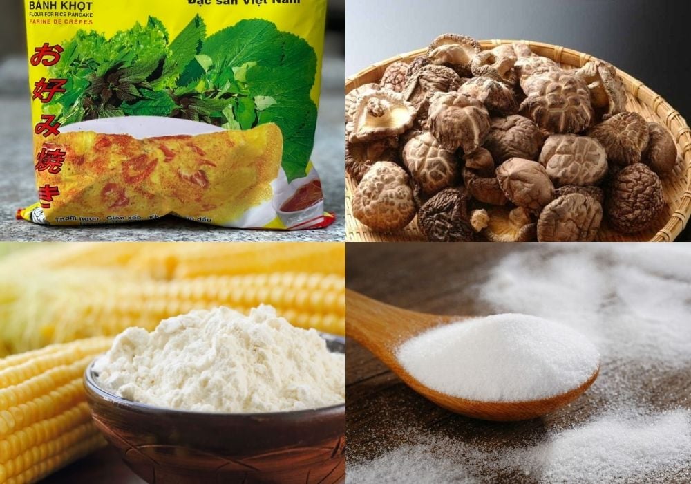 Nguyên liệu làm bánh xèo chay