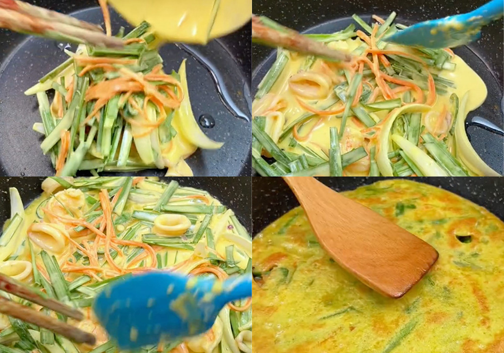 Các bước làm bánh xèo Hàn Quốc