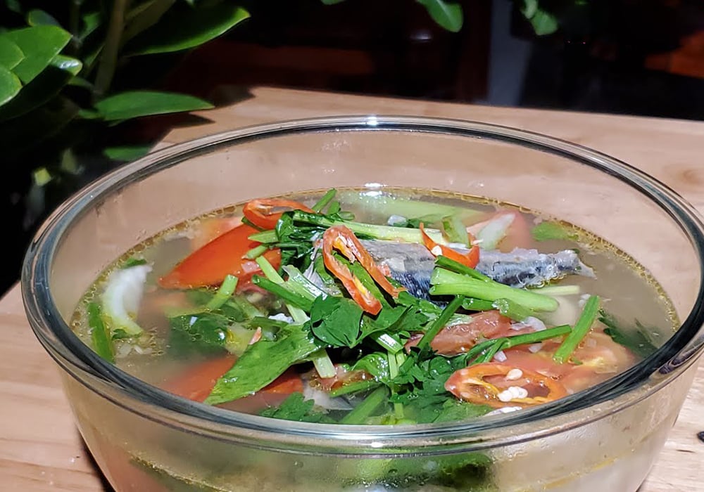 Cá bạc má nấu ngót