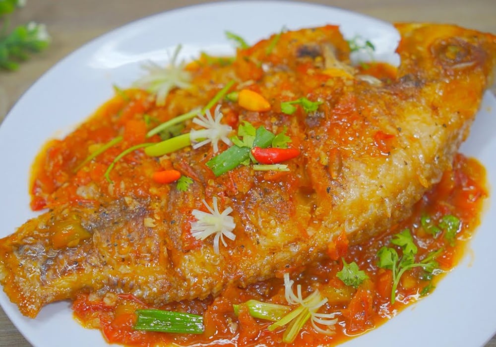 Cá diêu hồng sốt chua ngọt