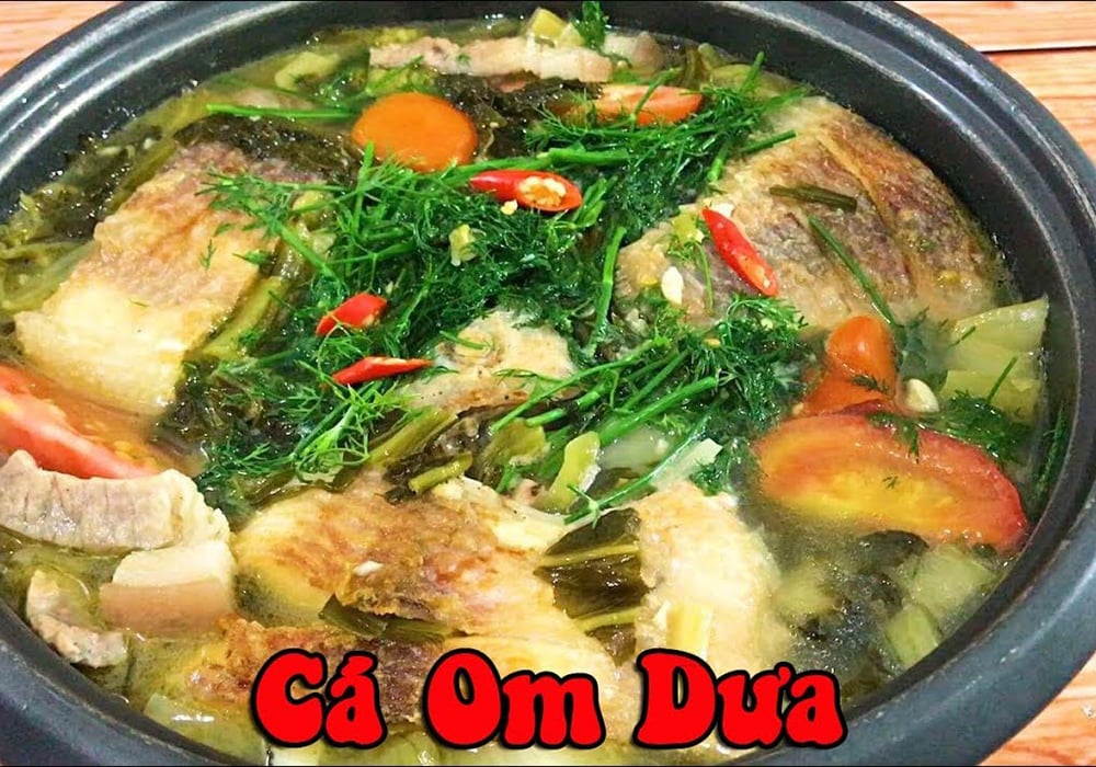Cá diêu hồng om dưa