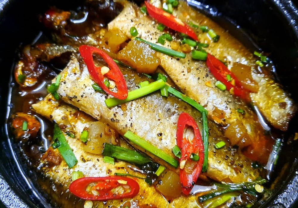 Cá đối kho tiêu