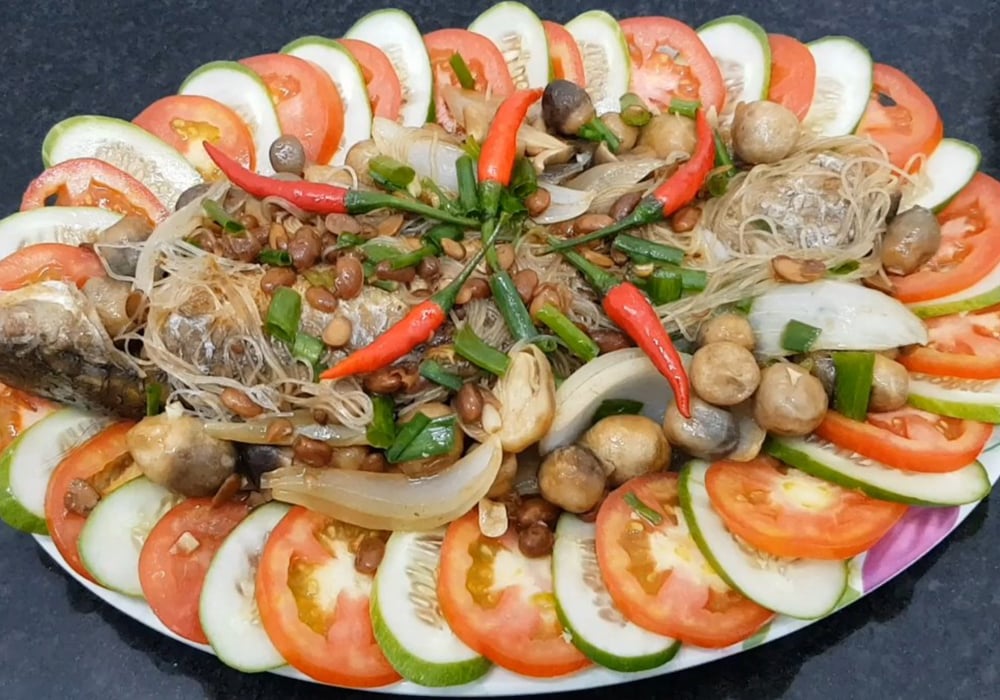 Cá đối chưng tương hột