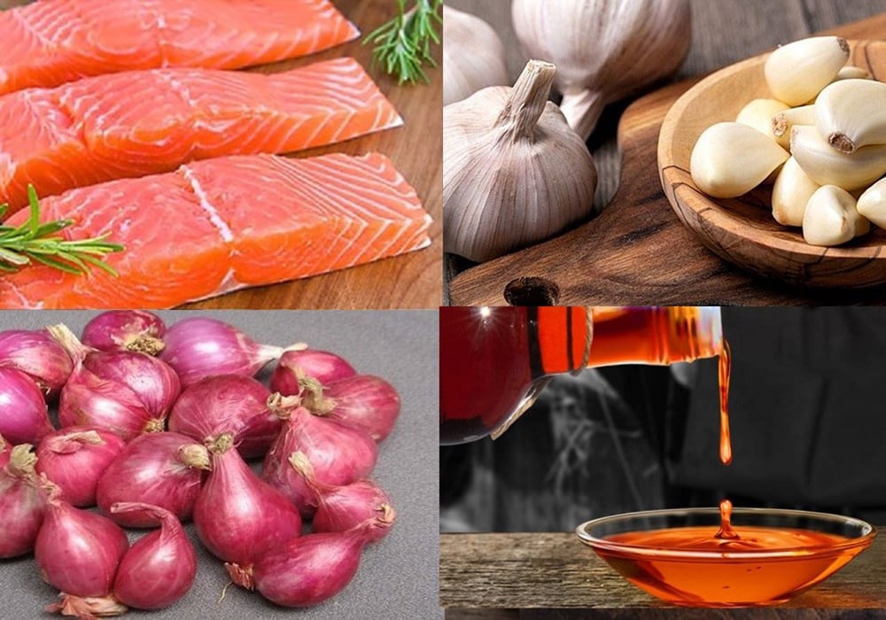 Nguyên liệu làm cá hồi kho tộ