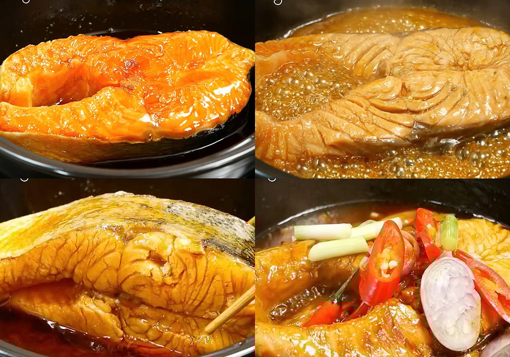 Các bước làm cá hồi kho tộ
