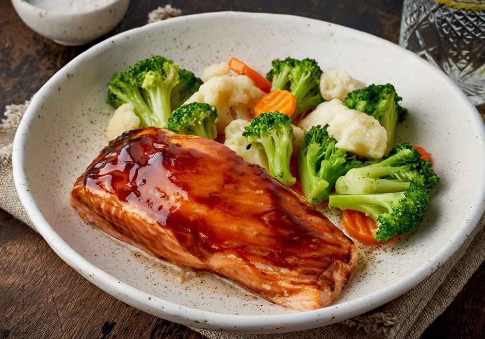 Cá hồi nướng teriyaki