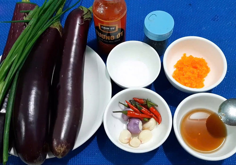 Nguyên liệu làm cà tím kho chay