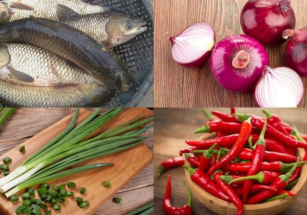 Nguyên liệu làm cá trắm kho tiêu