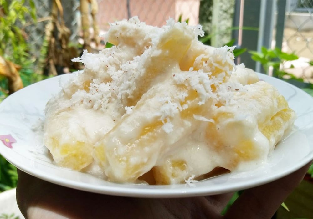 Bánh khoai mì hấp nước cốt dừa