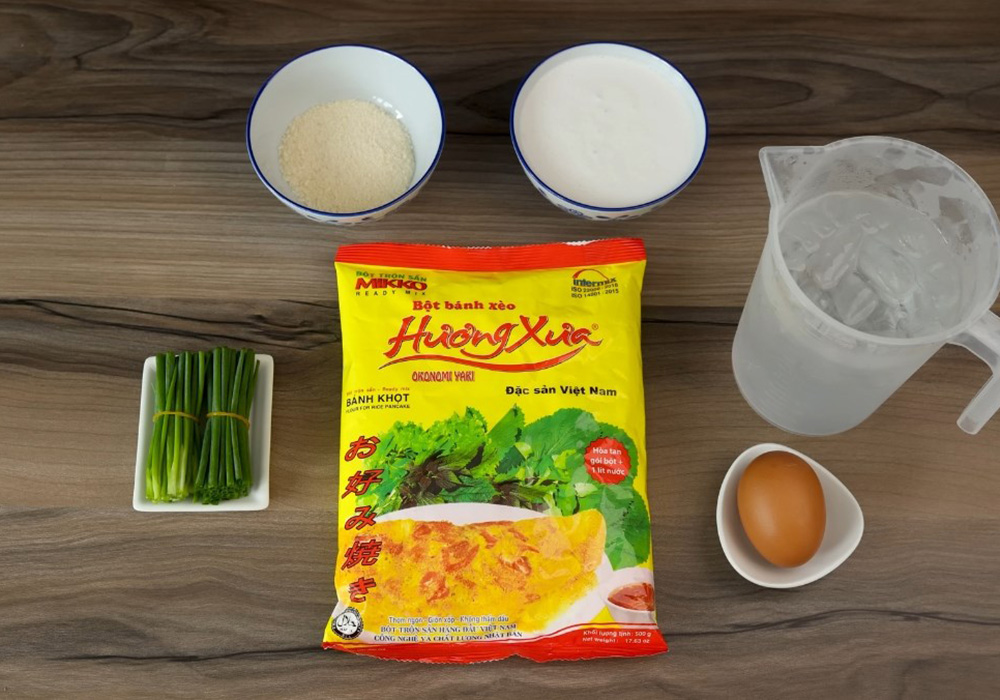 Chọn bột làm bánh xèo