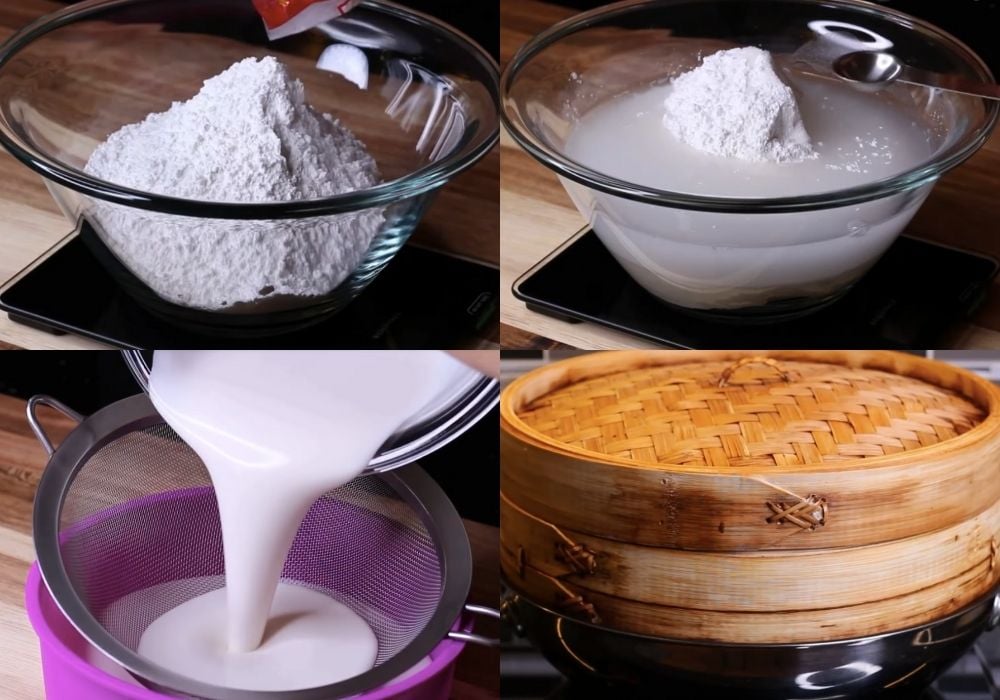 Pha và hấp vỏ bánh