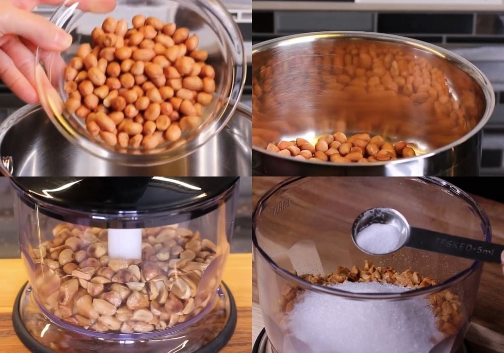 Chuẩn bị nhân đậu phộng