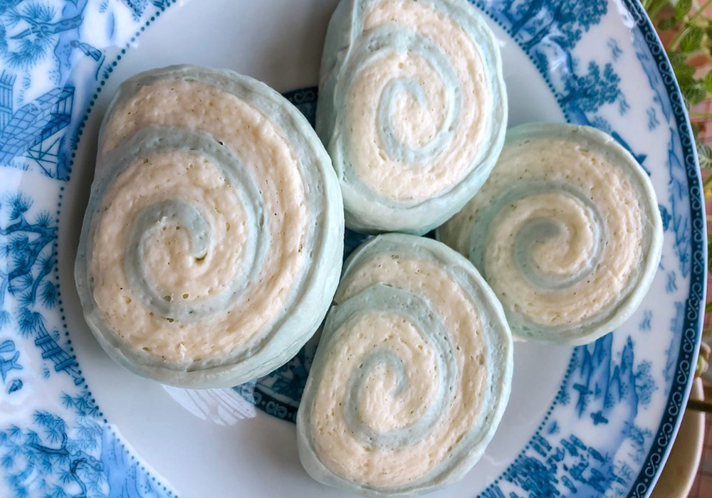 Bánh bao hoa đậu biếc