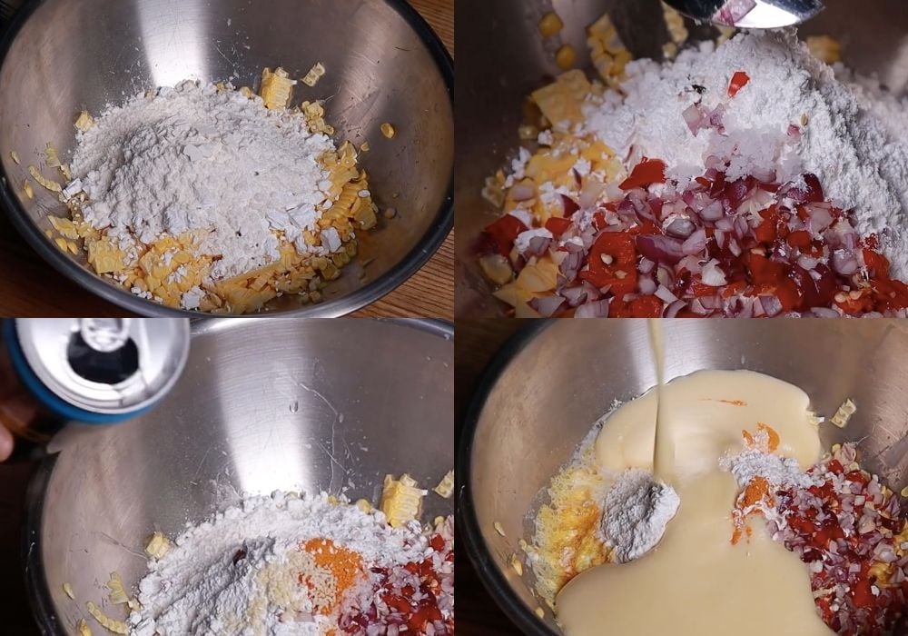 Pha bột và trộn hỗn hợp