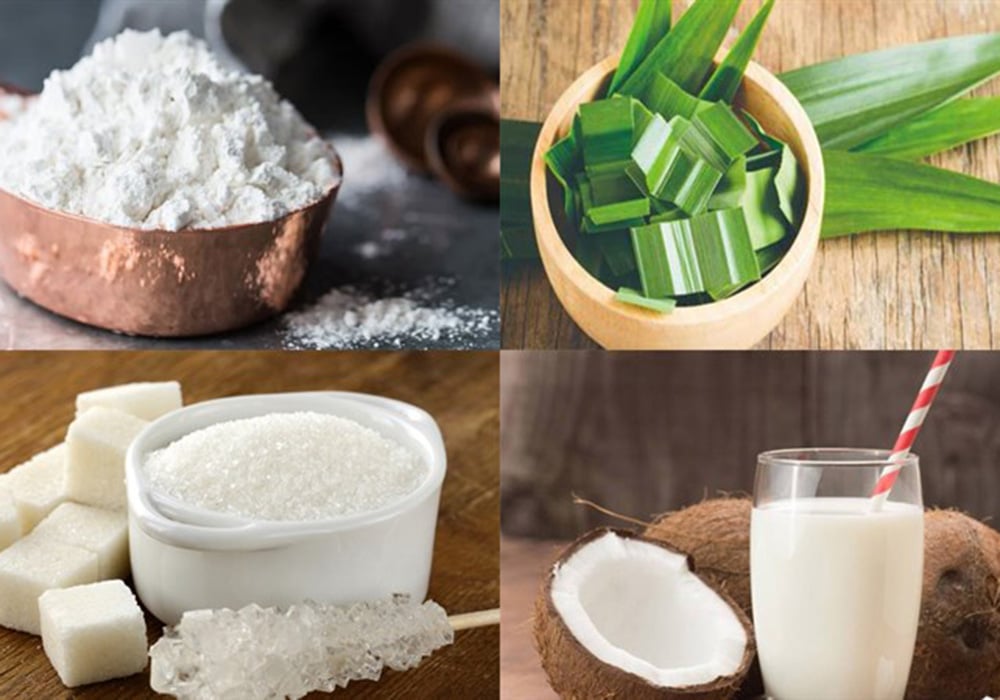 Nguyên liệu làm bánh chín tầng mây