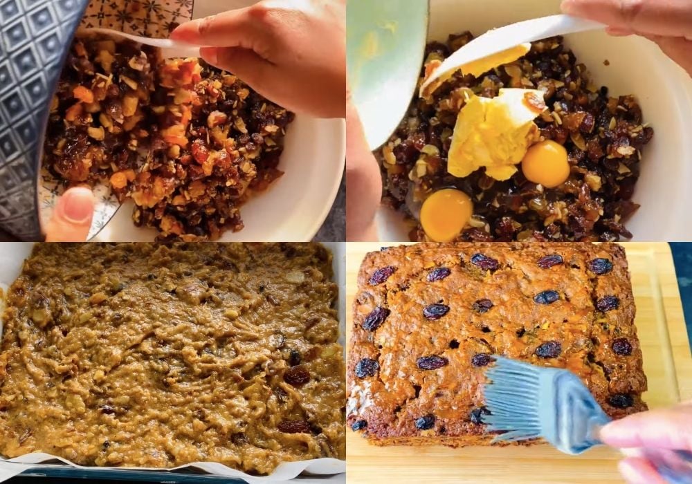 Trộn bột và nướng bánh