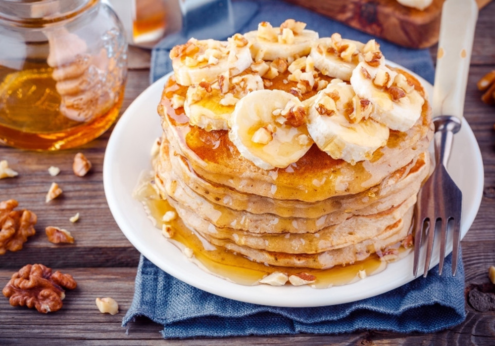 Pancake yến mạch chuối