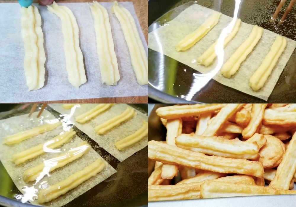 Tạo hình và chiên bánh