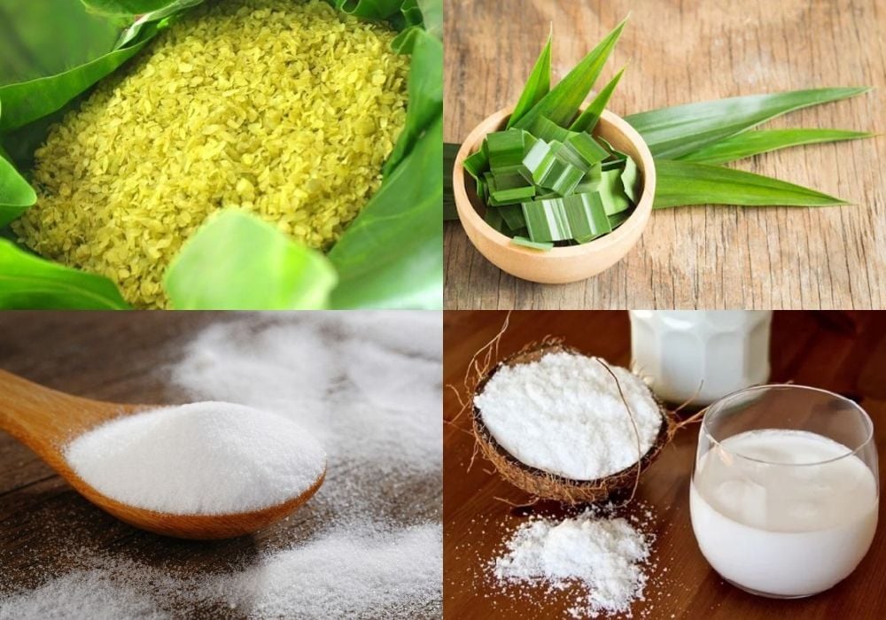 Nguyên liệu làm bánh cốm đậu xanh